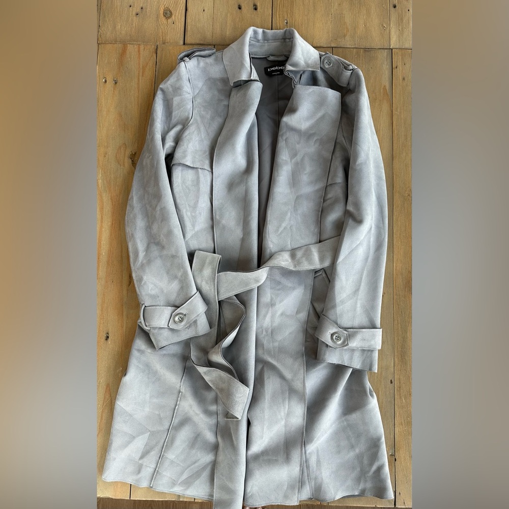 Bebe Suede Trench Coat